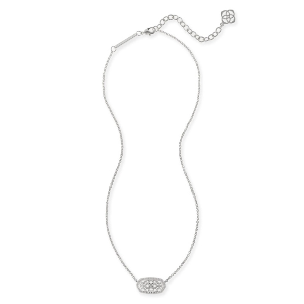 Kendra Scott Elisa Silver Filigree Necklace NWT
